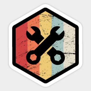 Retro Vintage Wrenches | Funny Plumber Gift Sticker